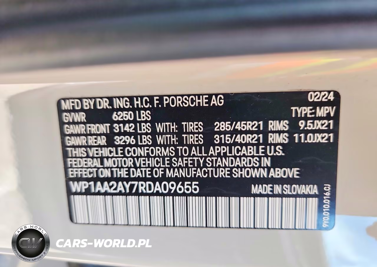2024 Porsche Cayenne VIN:WP1AA2AY7RDA09655 - 13