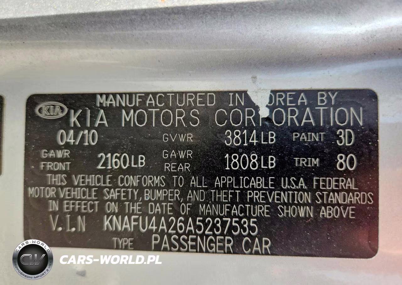 2010 Kia Forte Ex VIN:KNAFU4A26A5237535 - 12