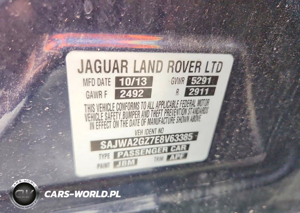 2014 Jaguar Xjl Portfolio VIN:SAJWA2GZ7E8V63385 - 12