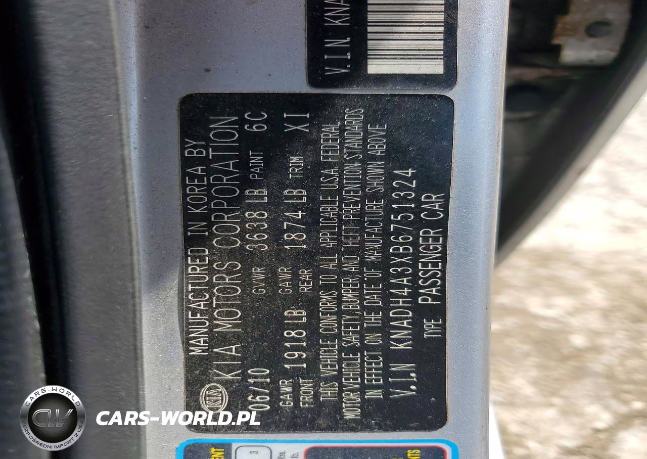 2011 Kia Rio Base VIN:KNADH4A3XB6751324 - 12