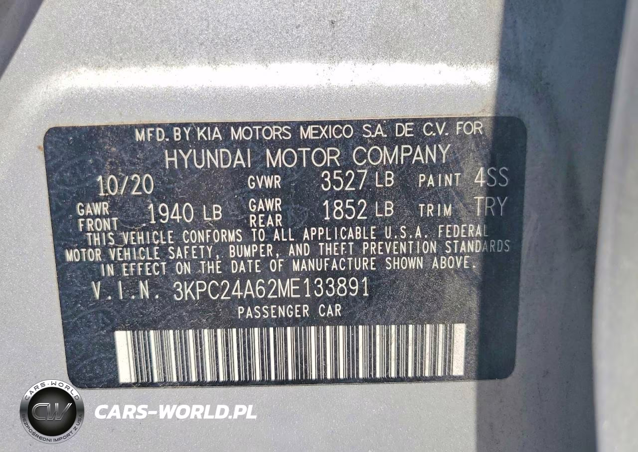 2021 Hyundai Accent Sel VIN:3KPC24A62ME133891 - 12