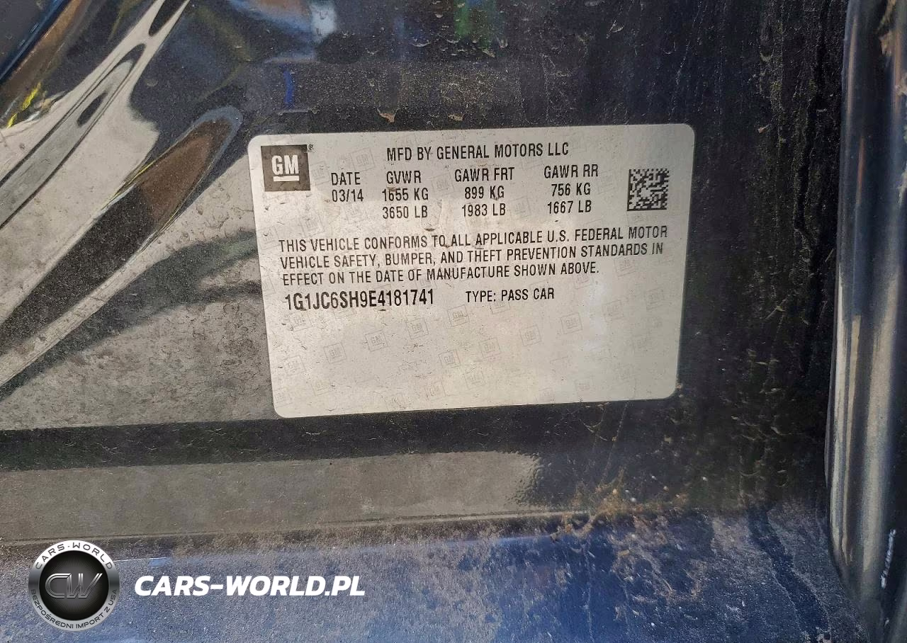 2014 Chevrolet Sonic Lt VIN:1G1JC6SH9E4181741 - 12