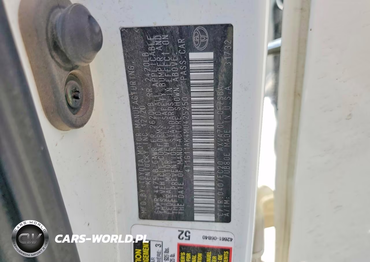 2021 Toyota Camry Se Nightshade VIN:4T1G11AK4MU425250 - 12