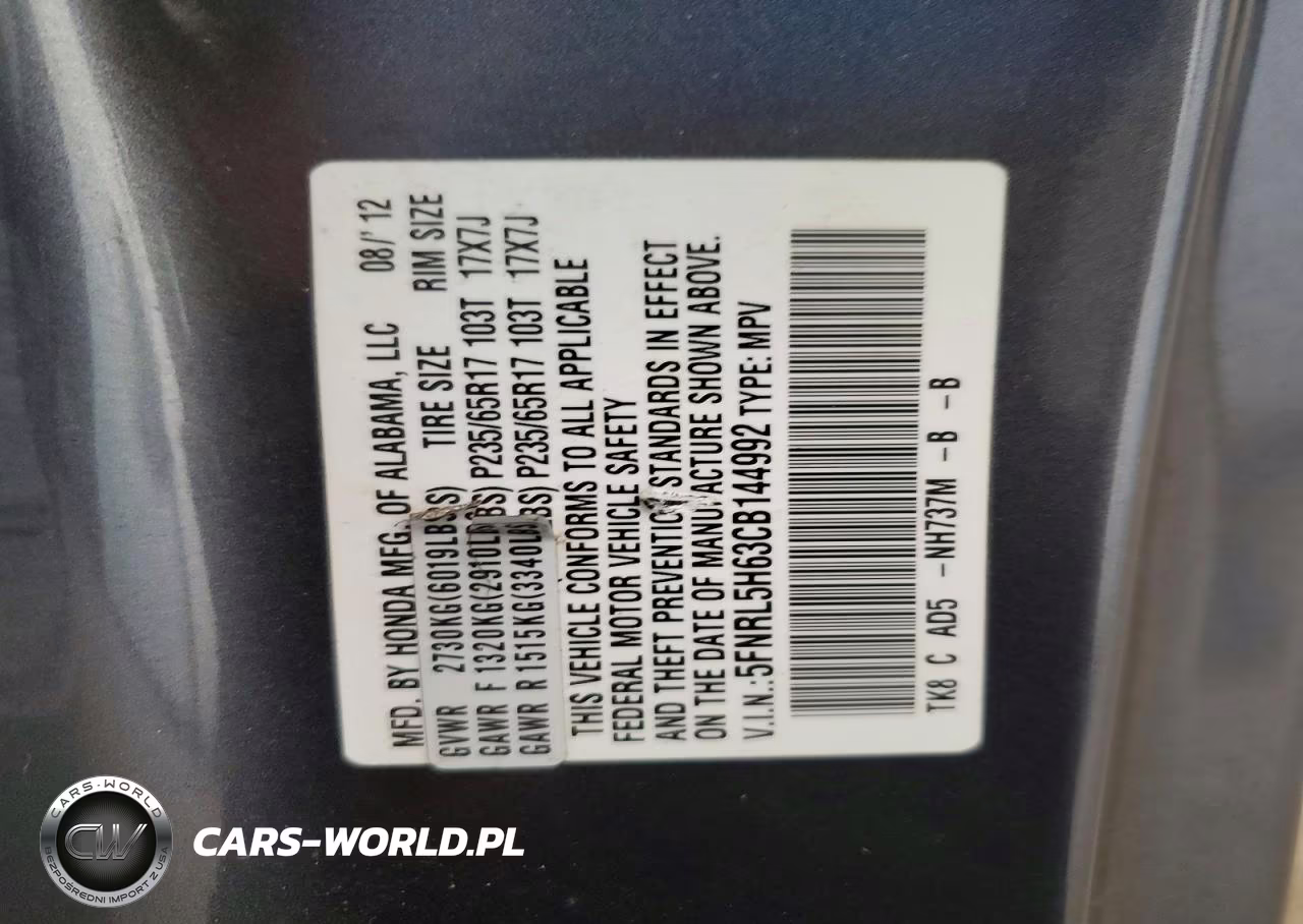 2012 Honda Odyssey Exl VIN:5FNRL5H63CB144992 - 14