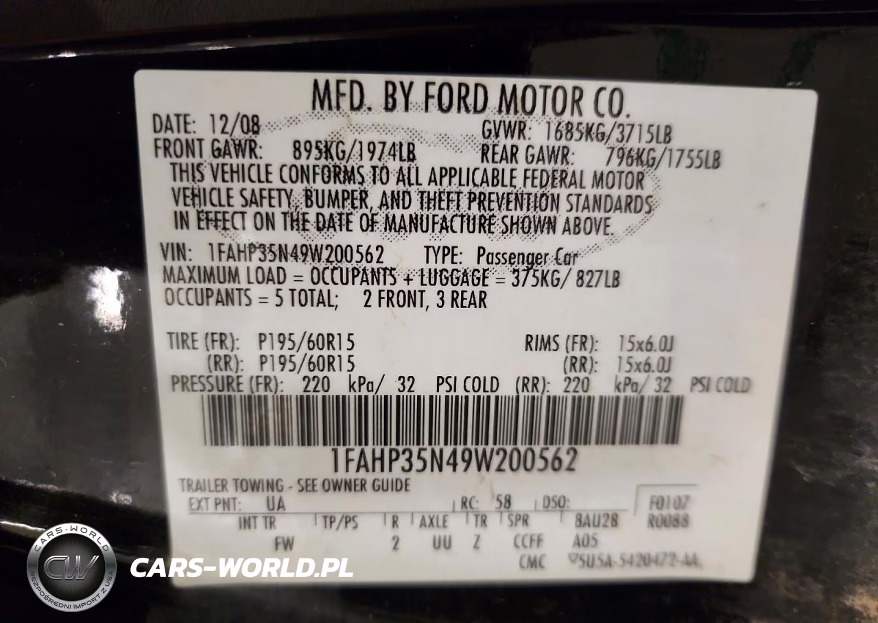 2009 Ford Focus Se VIN:1FAHP35N49W200562 - 12
