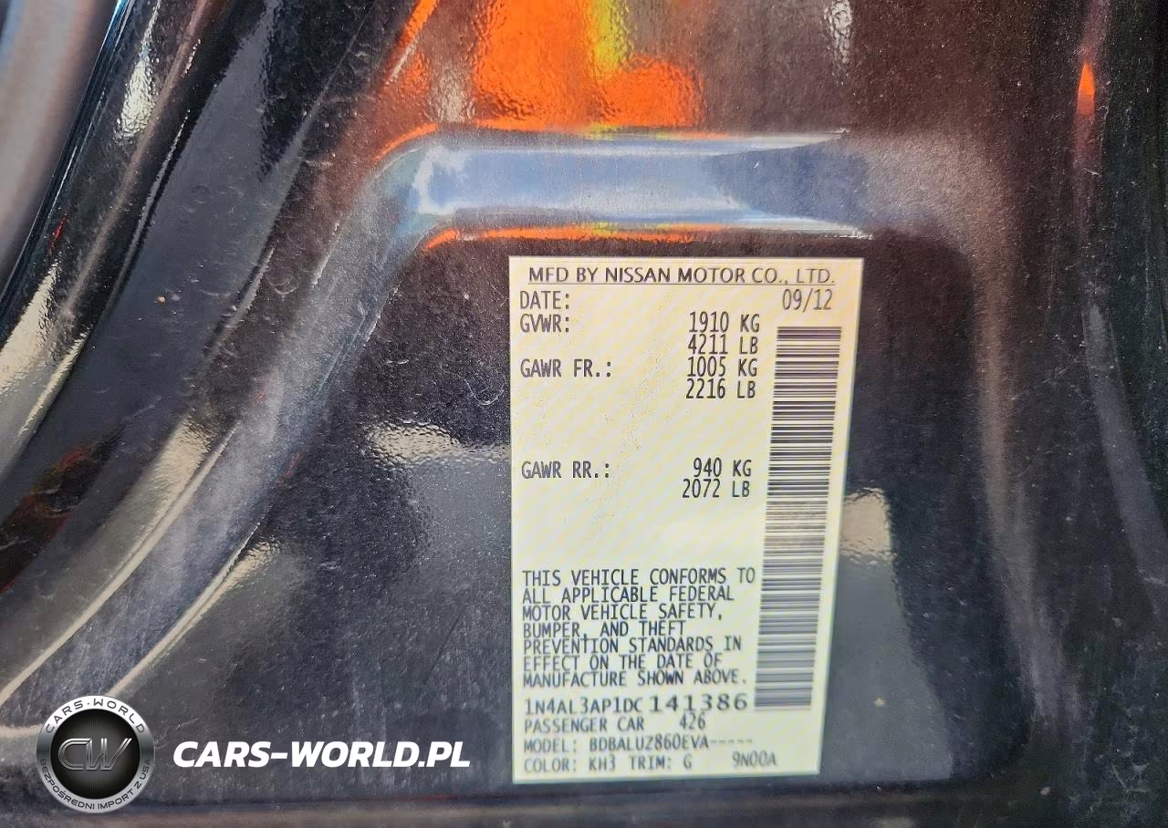 2013 Nissan Altima 2.5 VIN:1N4AL3AP1DC141386 - 12
