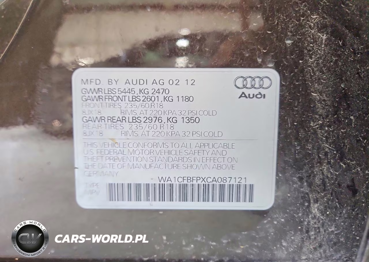 2012 Audi Q5 Premium VIN:WA1CFBFPXCA087121 - 13