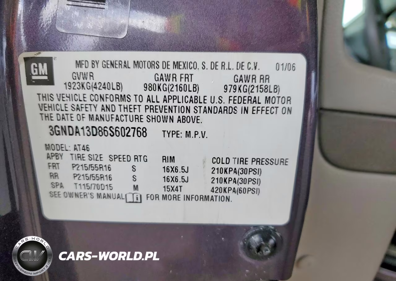 2006 Chevrolet Hhr Ls VIN:3GNDA13D86S602768 - 12