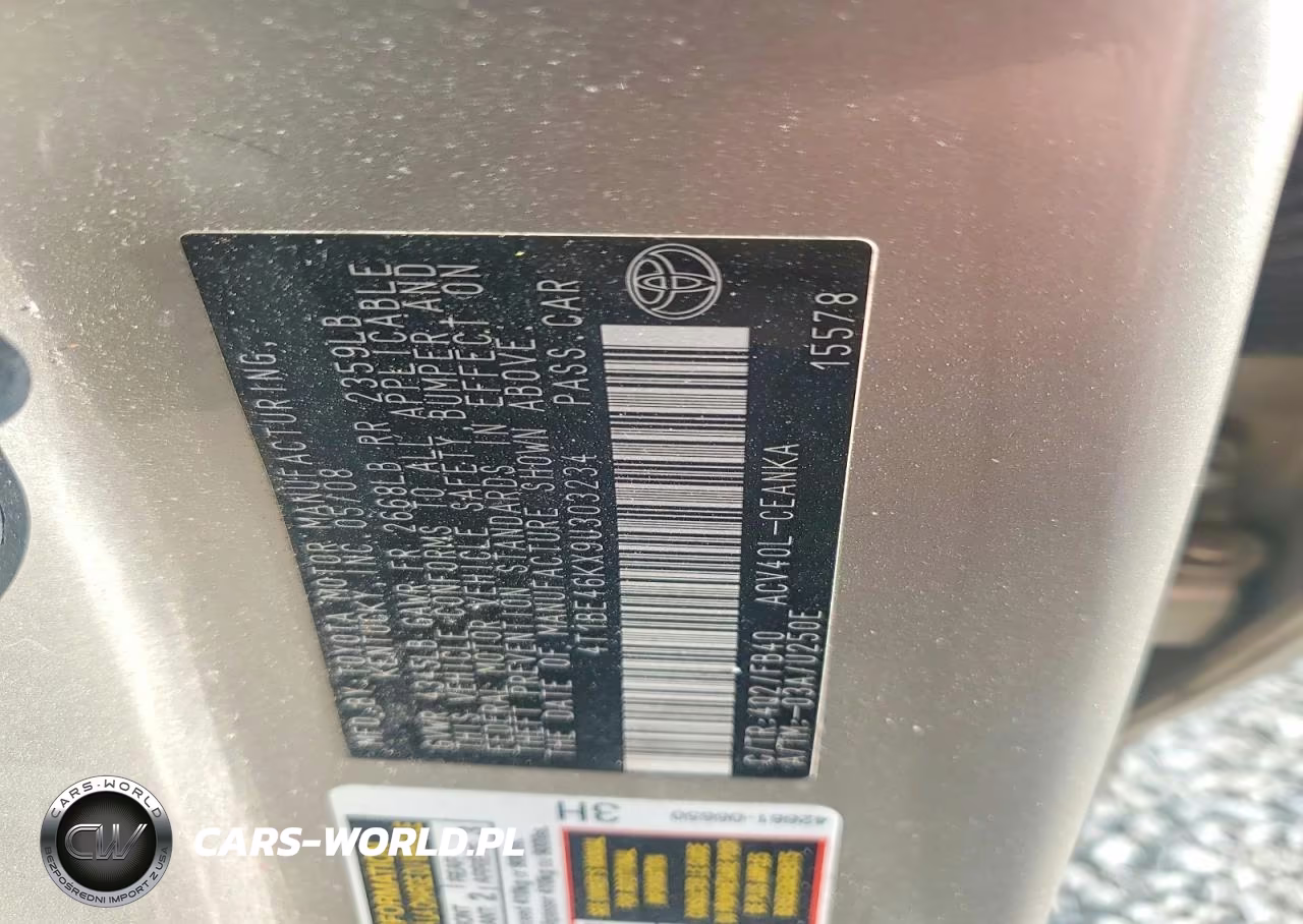 2009 Toyota Camry Le VIN:4T1BE46KX9U303234 - 12