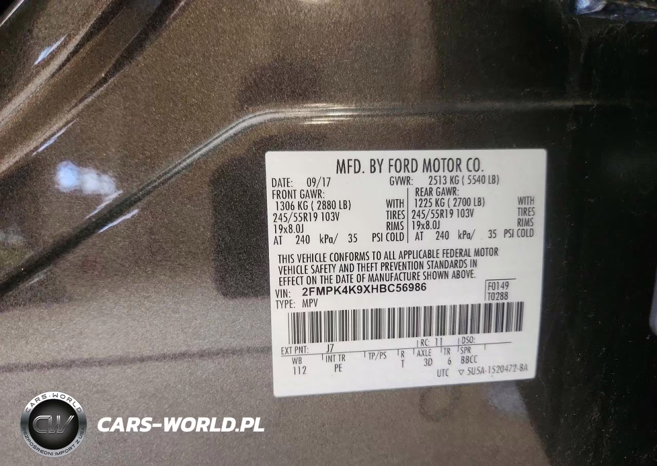2017 Ford Edge Titanium VIN:2FMPK4K9XHBC56986 - 12