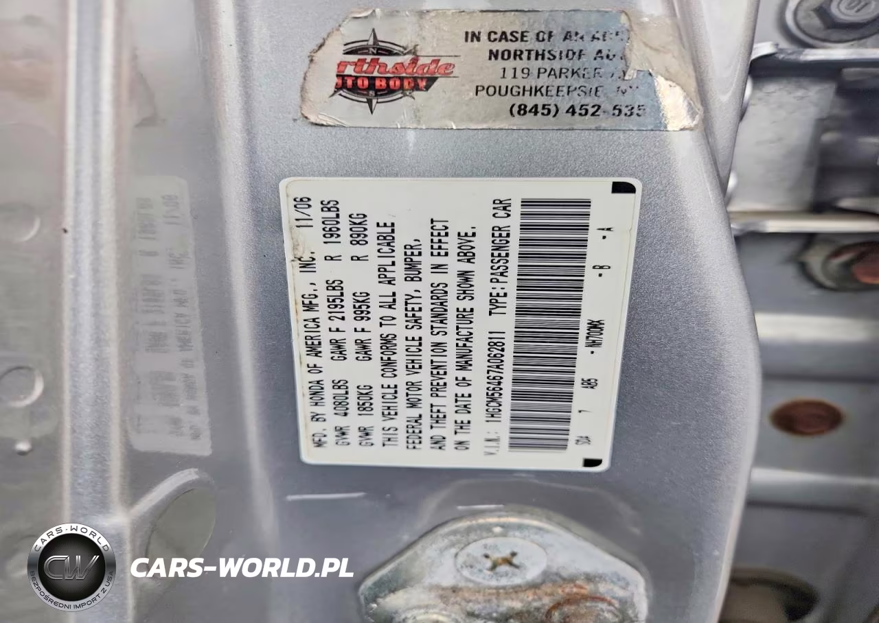 2007 Honda Accord Lx VIN:1HGCM56467A062811 - 12