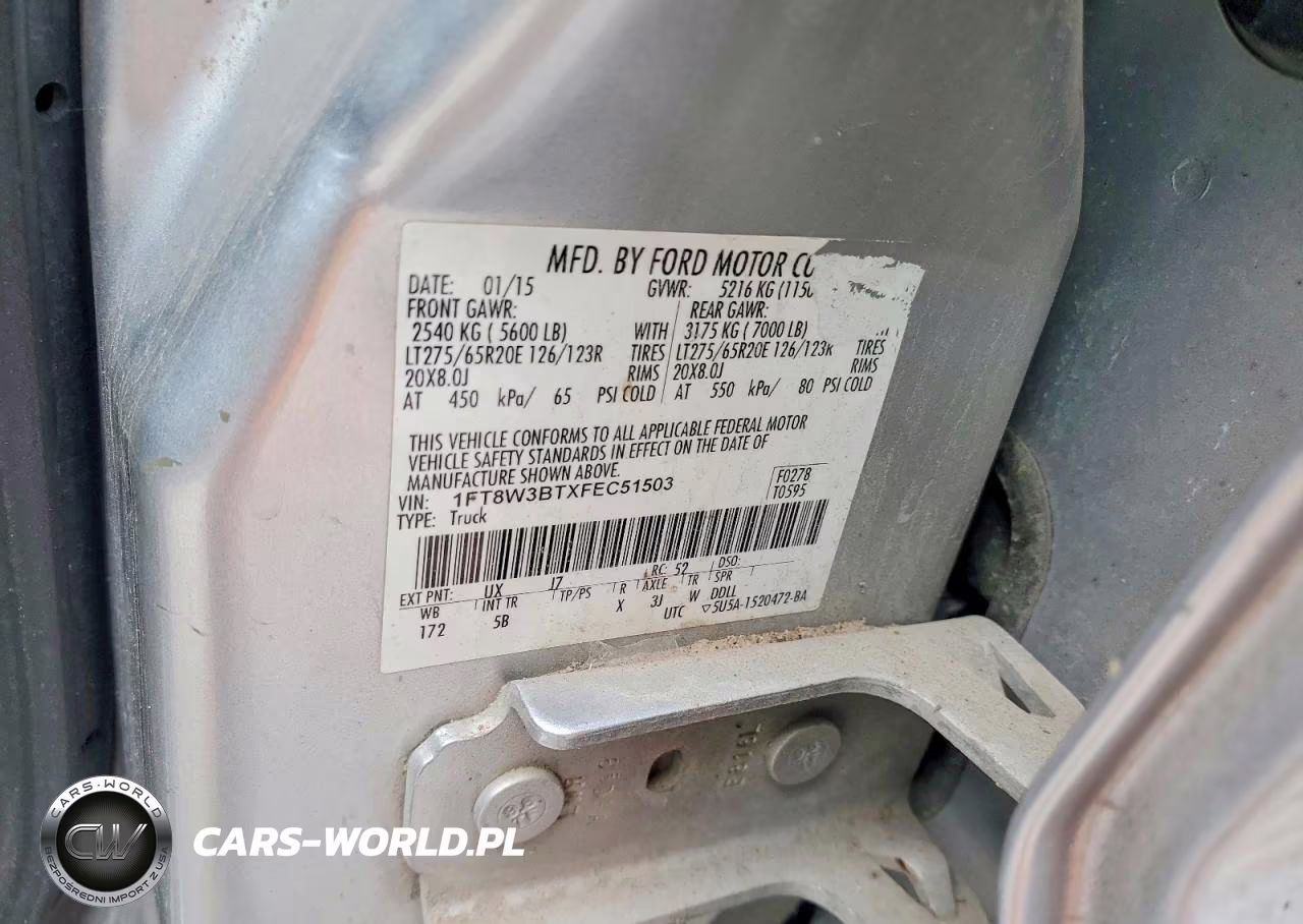 2015 Ford F350 Super Duty VIN:1FT8W3BTXFEC51503 - 12