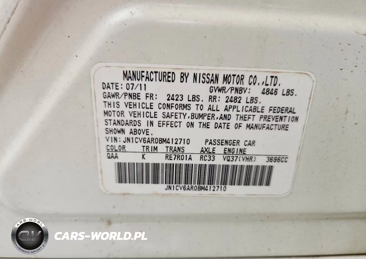 2011 Infiniti G37 Sedan X VIN:JN1CV6AR0BM412710 - 12