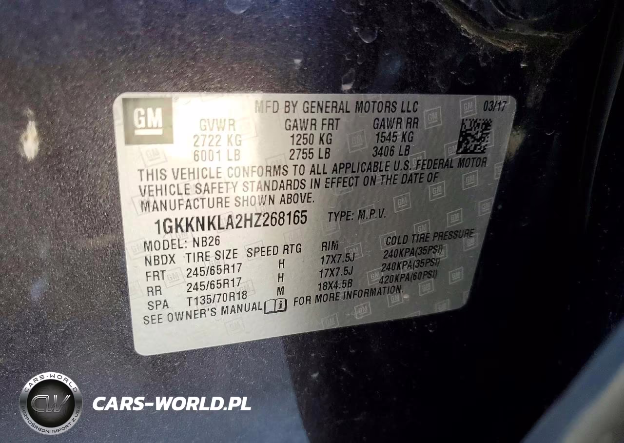 2017 GMC Acadia Sle VIN:1GKKNKLA2HZ268165 - 13