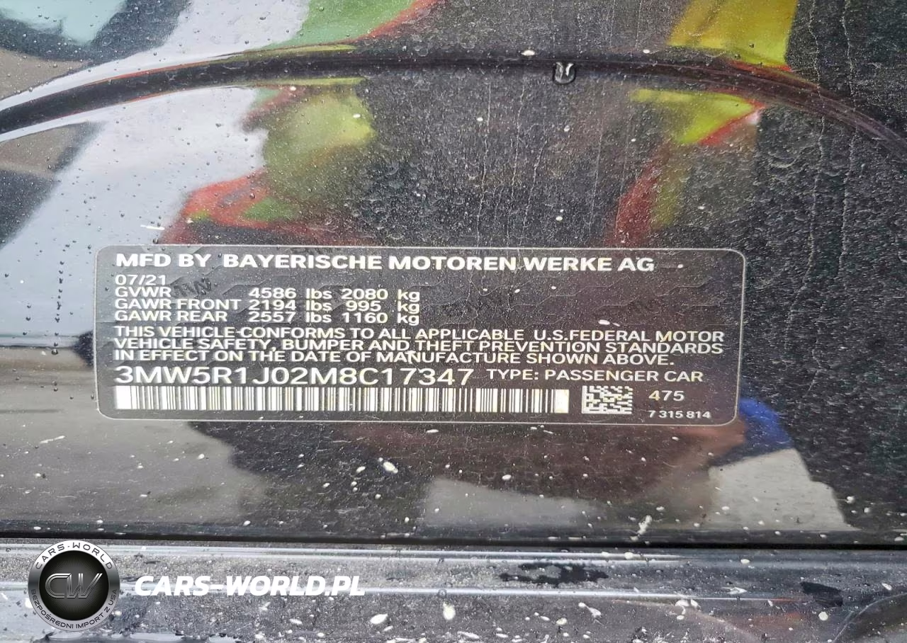 2021 BMW 330I VIN:3MW5R1J02M8C17347 - 13