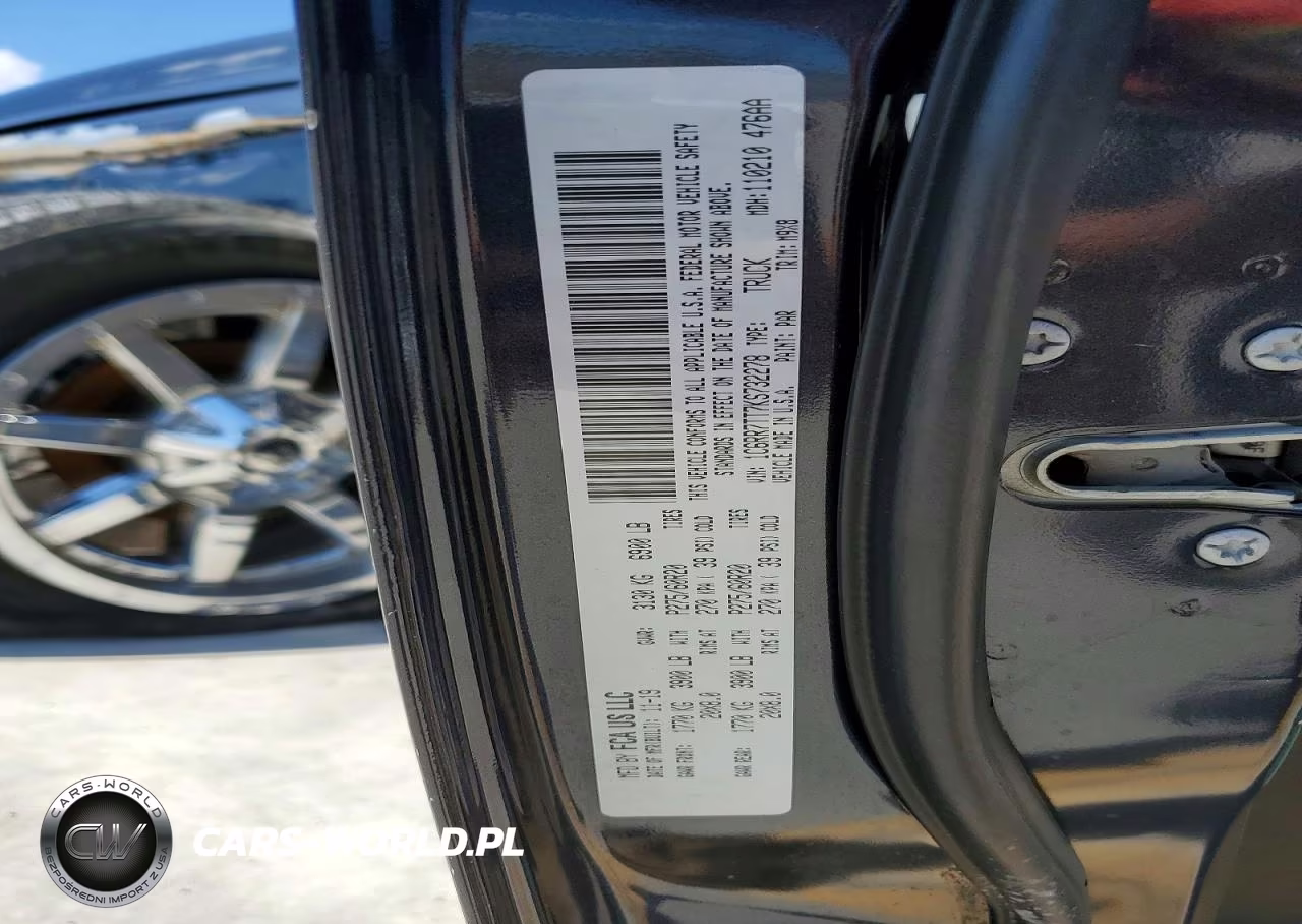 2019 Ram 1500 Classic Slt VIN:1C6RR7TT7KS732278 - 12