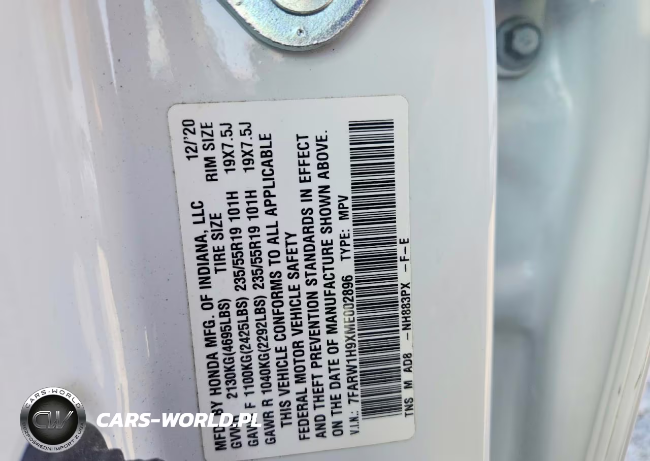 2021 Honda Cr-V Touring VIN:7FARW1H9XME002896 - 13