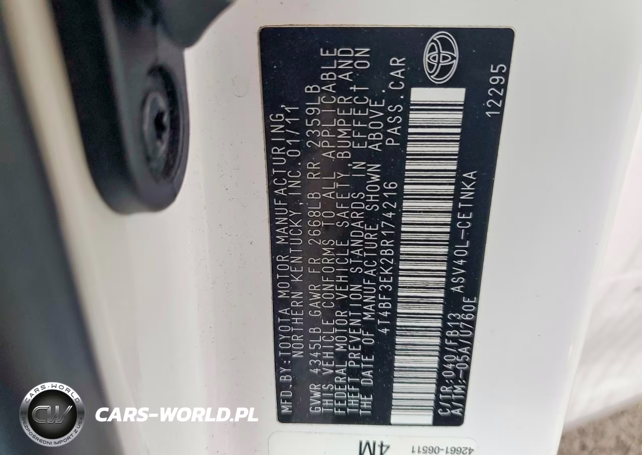 2011 Toyota Camry Le VIN:4T4BF3EK2BR174216 - 13