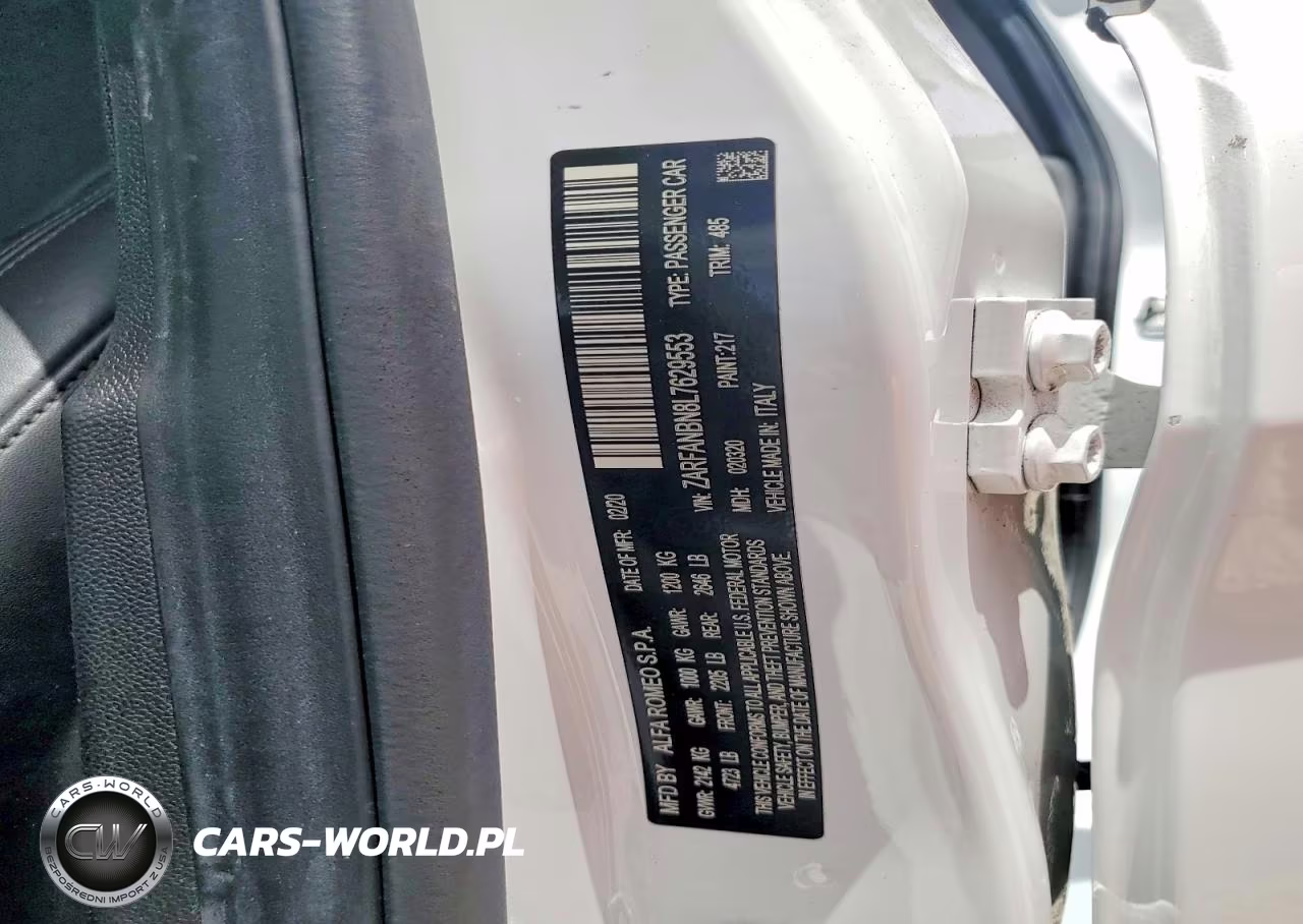 2020 Alfa Romeo Giulia Ti VIN:ZARFANBN8L7629553 - 12