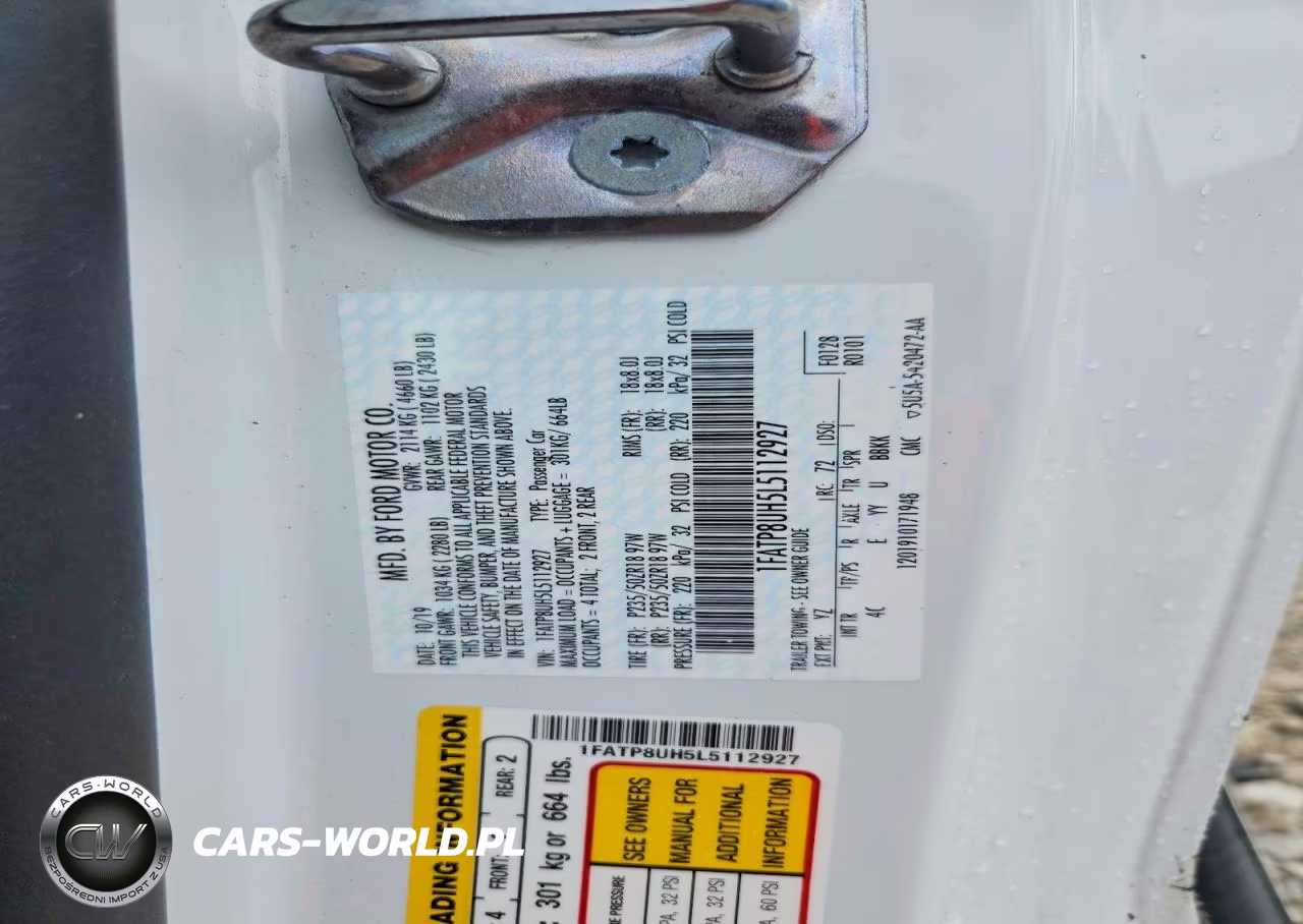 2020 Ford Mustang VIN:1FATP8UH5L5112927 - 12