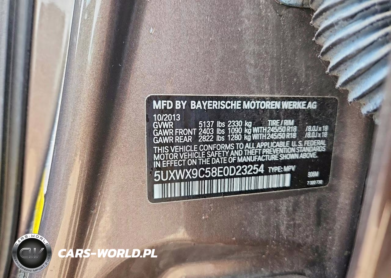 2014 BMW X3 xDrive28I VIN:5UXWX9C58E0D23254 - 12