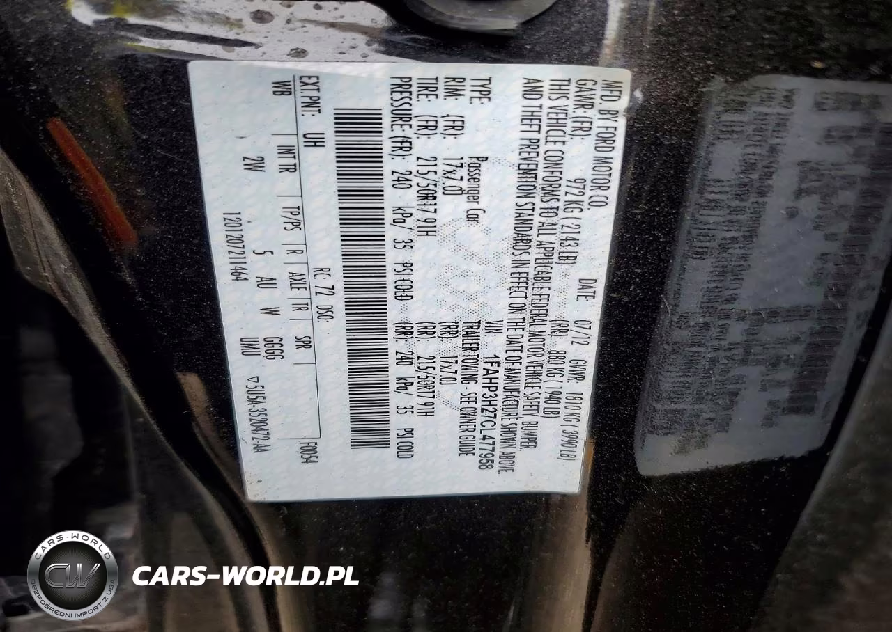 2012 Ford Focus Sel VIN:1FAHP3H27CL477958 - 12