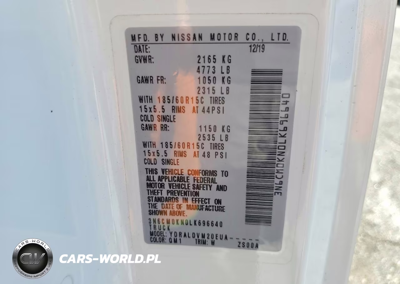 2020 Nissan Nv200 Delivery Van VIN:3N6CM0KN0LK696640 - 14
