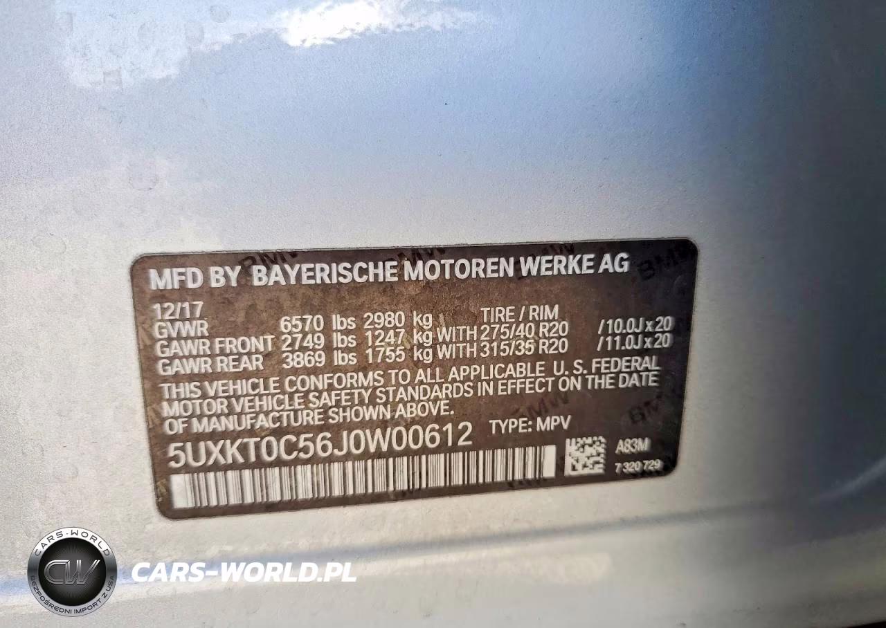 2018 BMW X5 Xdr40E VIN:5UXKT0C56J0W00612 - 12