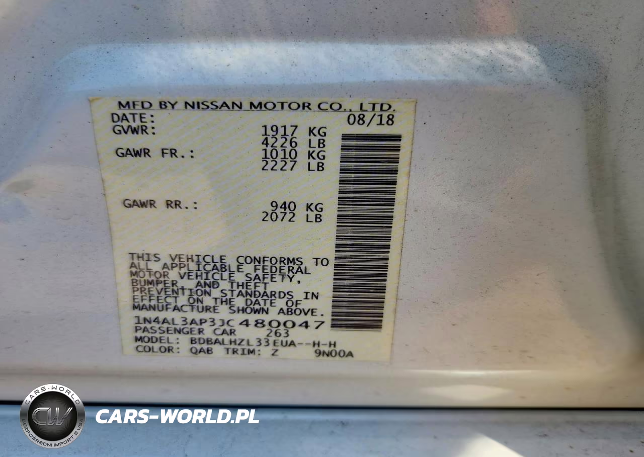 2018 Nissan Altima 2.5 S VIN:1N4AL3AP3JC480047 - 13