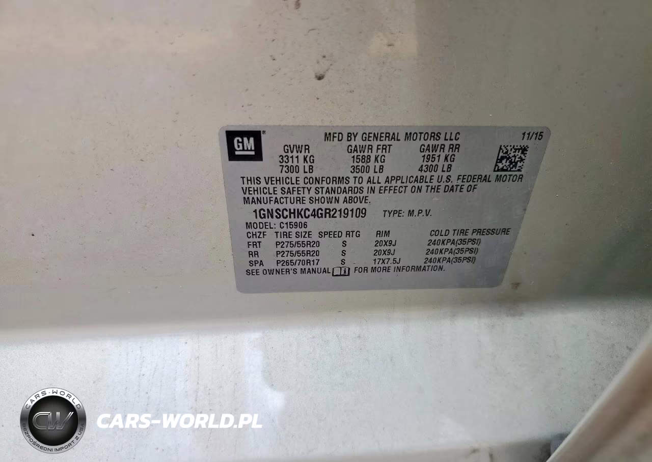 2016 Chevrolet Suburban C1500 Lt VIN:1GNSCHKC4GR219109 - 13