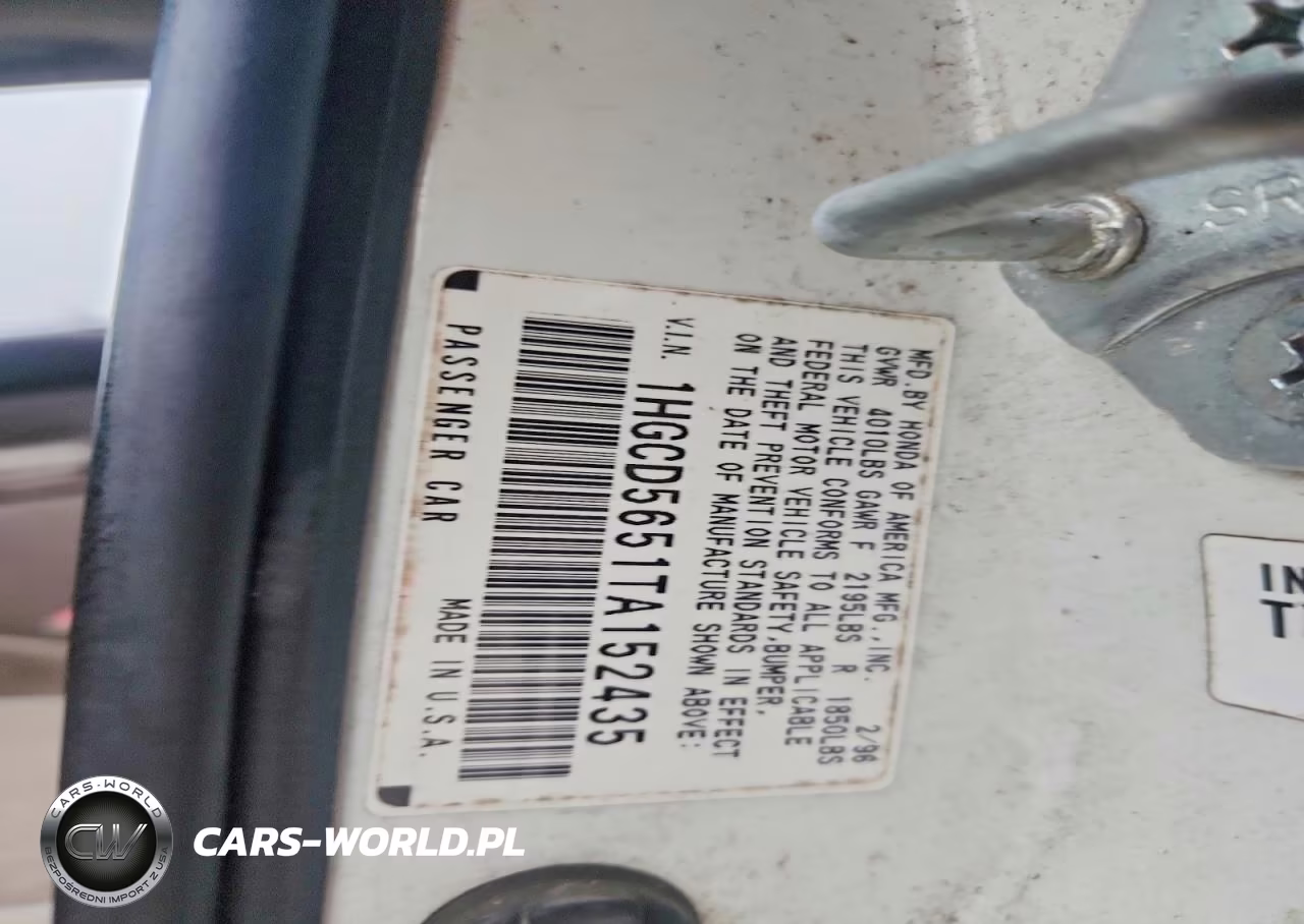 1996 Honda Accord Ex VIN:1HGCD5651TA152435 - 12