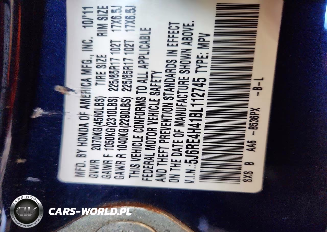 2011 Honda Cr-V Se VIN:5J6RE4H41BL112745 - 13