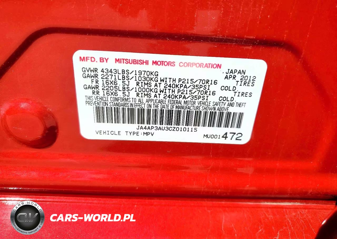 2012 Mitsubishi Outlander Sport Es VIN:JA4AP3AU3CZ010115 - 13