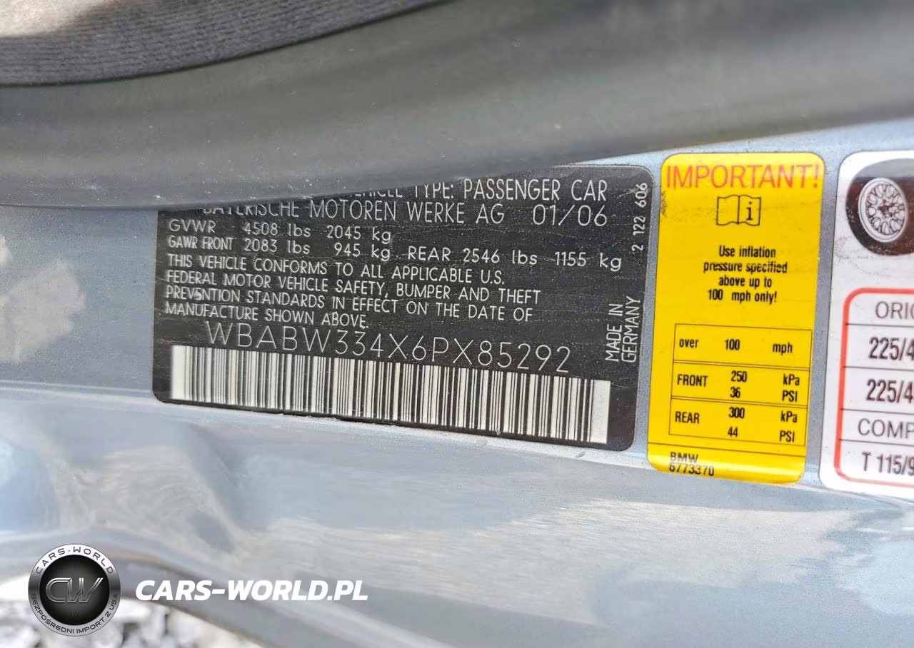 2006 BMW 325 Ci VIN:WBABW334X6PX85292 - 13