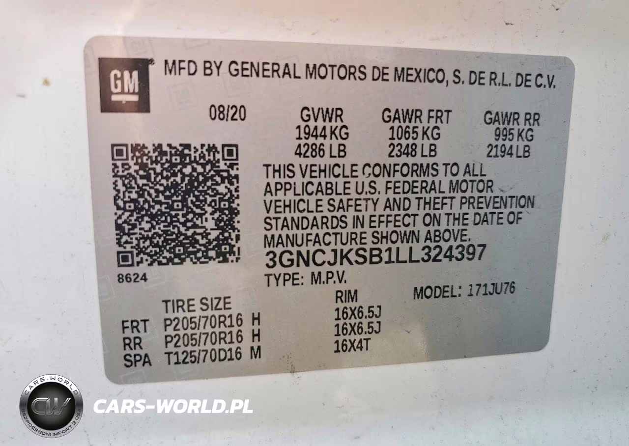 2020 Chevrolet Trax Ls VIN:3GNCJKSB1LL324397 - 13