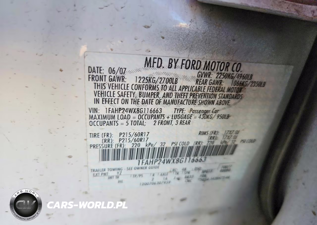 2008 Ford Taurus Sel VIN:1FAHP24WX8G116663 - 12