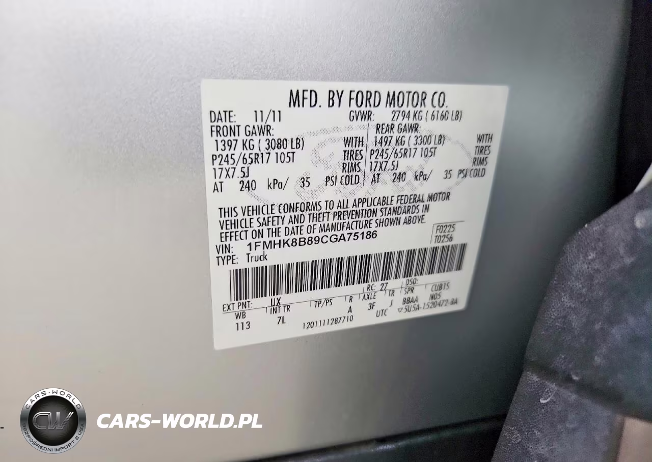 2012 Ford Explorer VIN:1FMHK8B89CGA75186 - 13