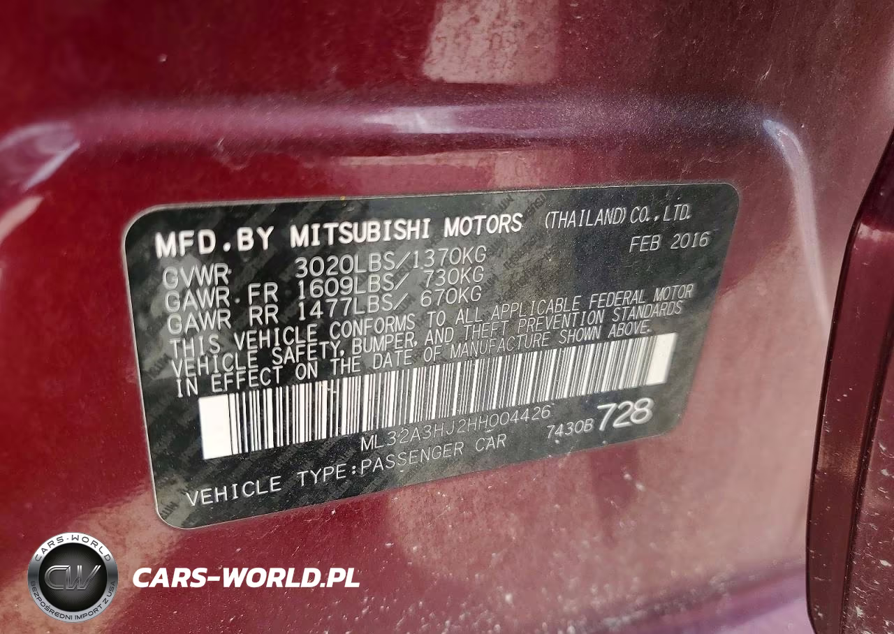 2017 Mitsubishi Mirage Es VIN:ML32A3HJ2HH004426 - 14