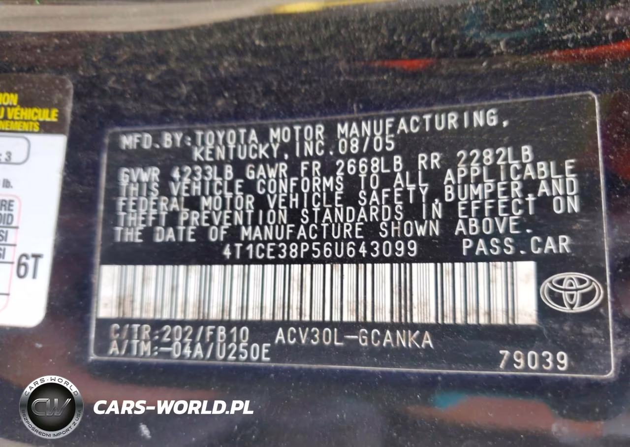 2006 Toyota Camry Solara Se VIN:4T1CE38P56U643099 - 13