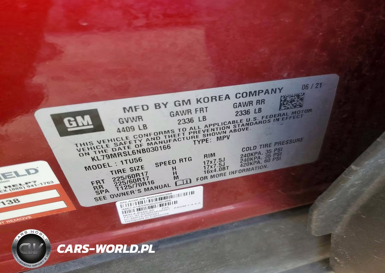 2022 Chevrolet Trailblazer Lt VIN:KL79MRSL6NB030166 - 12