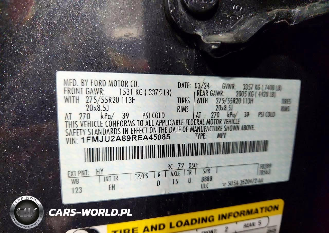 2024 Ford Expedition Limited VIN:1FMJU2A89REA45085 - 13