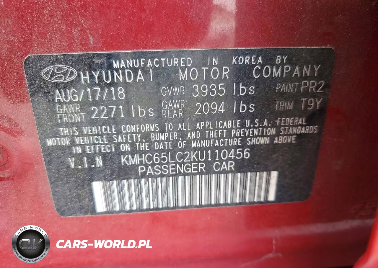 2019 Hyundai Ioniq Blue VIN:KMHC65LC2KU110456 - 12