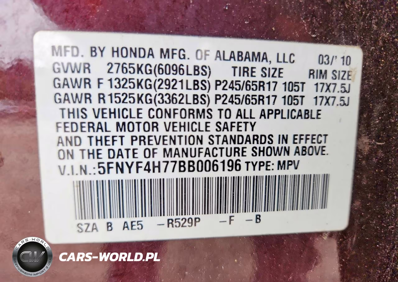 2011 Honda Pilot Exln VIN:5FNYF4H77BB006196 - 13