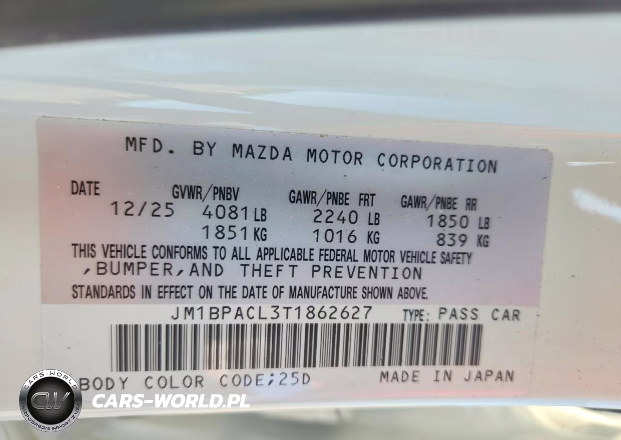 2026 Mazda 3 Preferred VIN:JM1BPACL3T1862627 - 12
