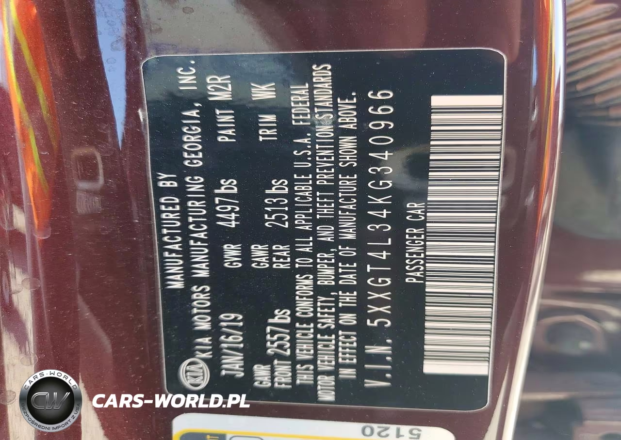 2019 Kia Optima Lx VIN:5XXGT4L34KG340966 - 12