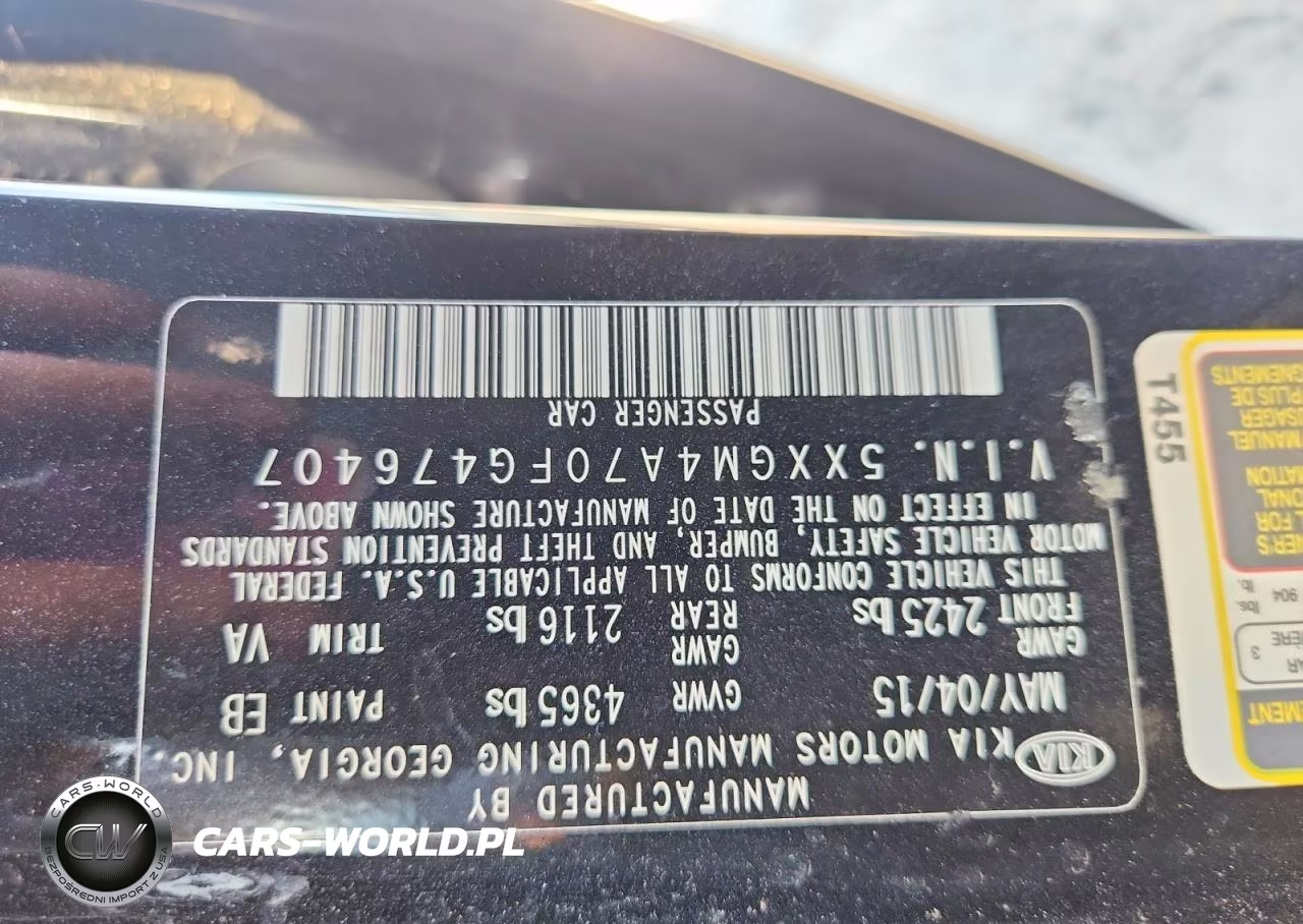 2015 Kia Optima Lx VIN:5XXGM4A70FG476407 - 10