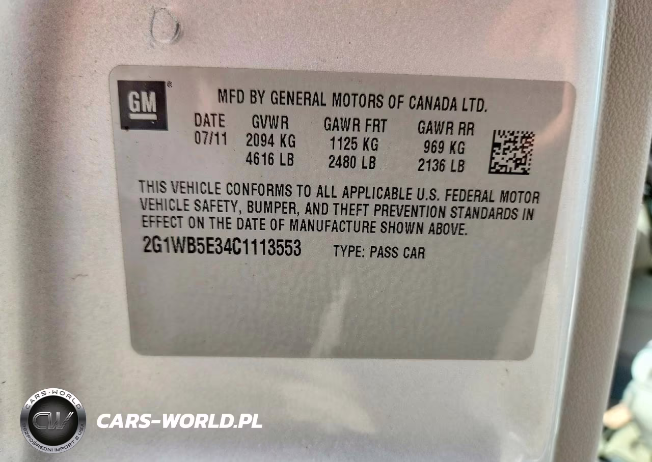 2012 Chevrolet Impala Lt VIN:2G1WB5E34C1113553 - 12