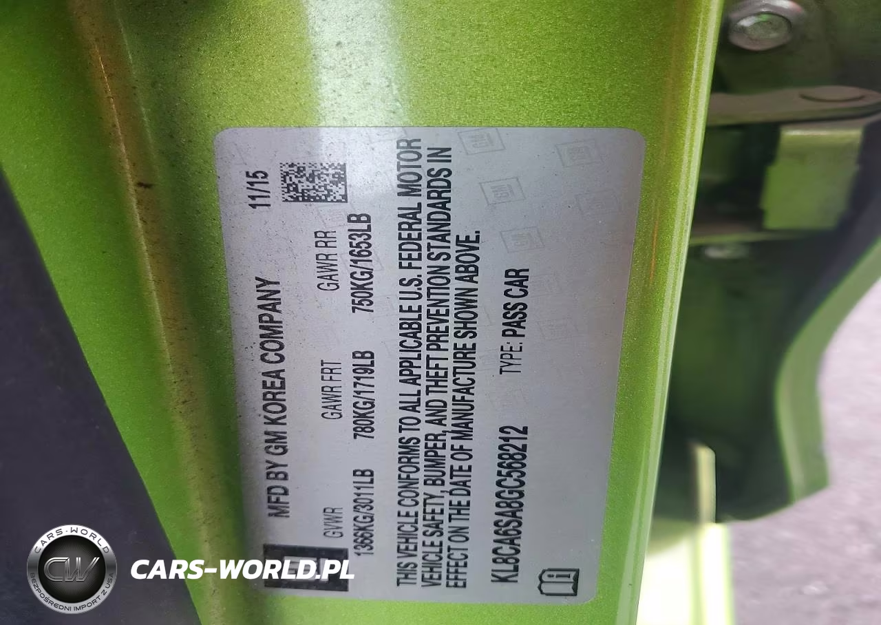 2016 Chevrolet Spark Ls VIN:KL8CA6SA8GC568212 - 12