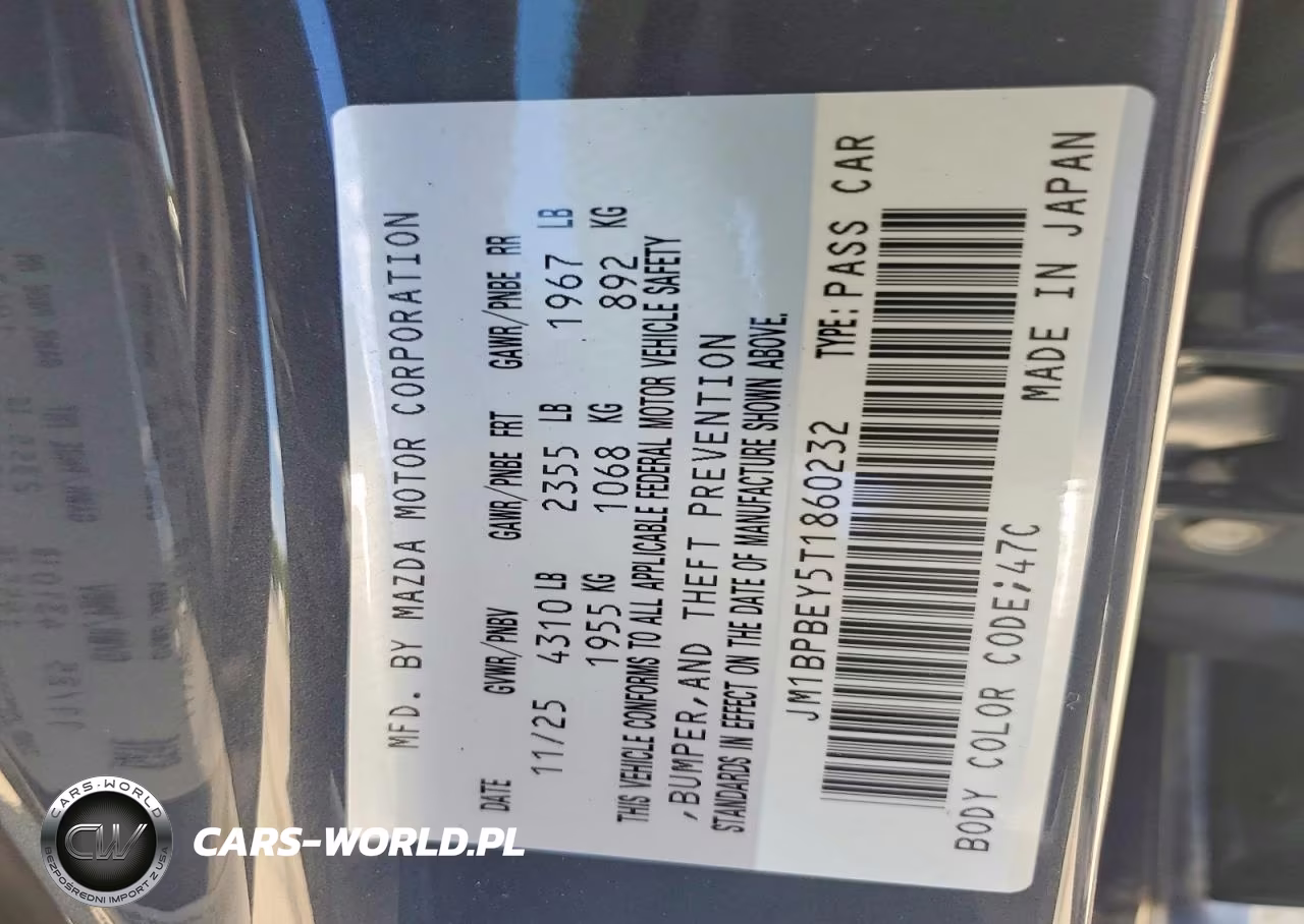 2026 Mazda 3 Premium Plus VIN:JM1BPBEY5T1860232 - 12