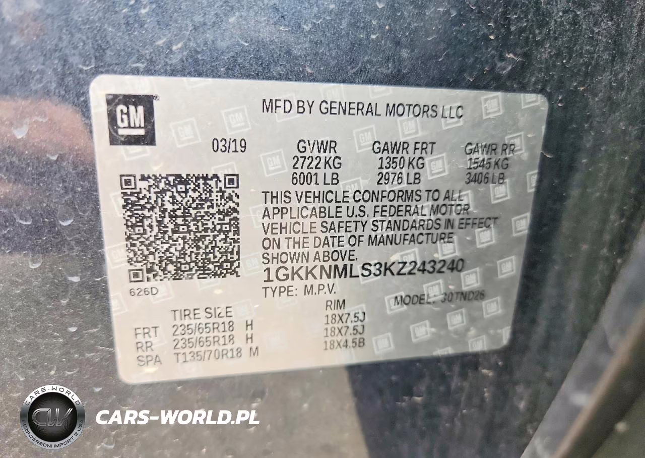 2019 GMC Acadia Slt-1 VIN:1GKKNMLS3KZ243240 - 12